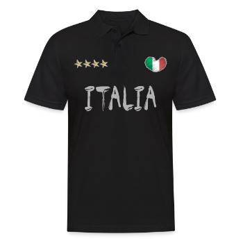 Maillot de football Italie Drapeau italien - Polo Homme - noir - Devant - Kai (181cm)