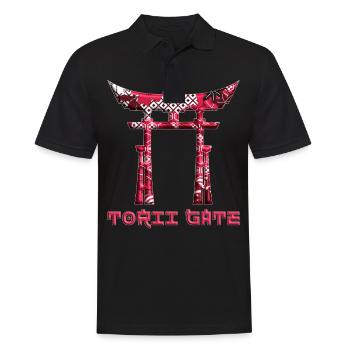 Shinto Torii Traditionelles Heiliges Tor Japan-Schrein - Männer Poloshirt - Schwarz - Vorne - Kai (181cm)