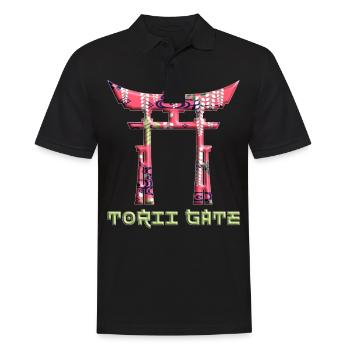 Torii Traditional Japanese Gate Buddhist Symbol 49 - Men's Polo Shirt - black - Front - Kai (181cm)