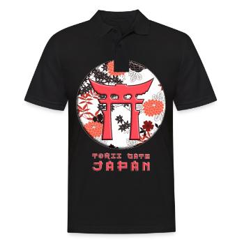 Torii Traditional Japanese Gate Japanese Flag - Men's Polo Shirt - black - Front - Kai (181cm)