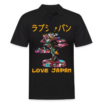 Bonsaï Japonais Zen Jardin Symbole Kanji Amour - Polo Homme - noir - Devant - Kai (181cm)