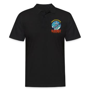 Flugbegleiter Flugbegleiter Flugbegleiterin Flugbegleiterin - Männer Poloshirt - Schwarz - Vorne - Kai (181cm)