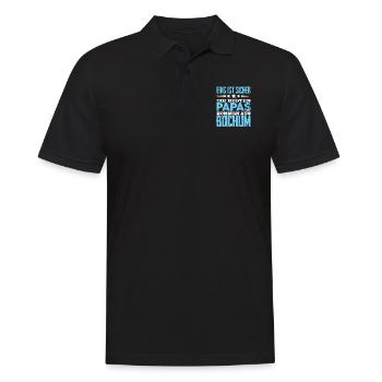 BOCHUM - Papa - Männer Poloshirt - Schwarz - Vorne - Kai (181cm)