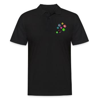 Pin Fake Buttons Fille Fille Puissance - Polo Homme - noir - Devant - Kai (181cm)