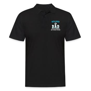 Billard - Männer Poloshirt - Schwarz - Vorne - Kai (181cm)