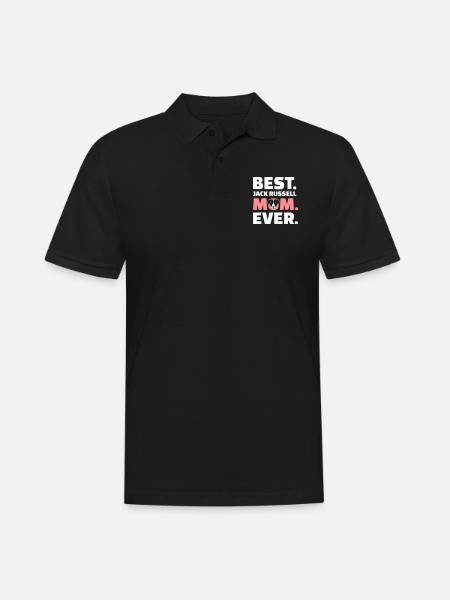Jack Russell - Männer Poloshirt - Schwarz