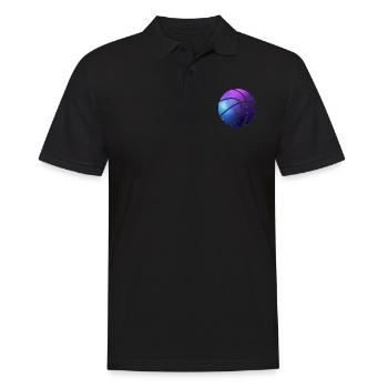 Basketball-Galaxie - Männer Poloshirt - Schwarz - Vorne - Kai (181cm)