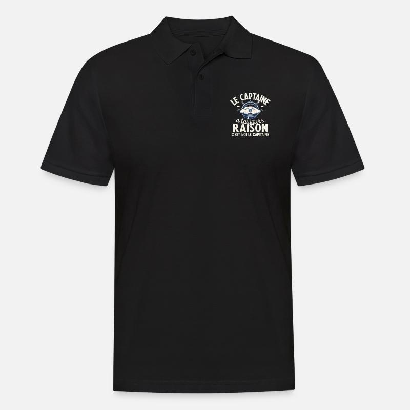 Le Capitaine A Toujours Raison C'est Moi Captain - Polo Homme - noir