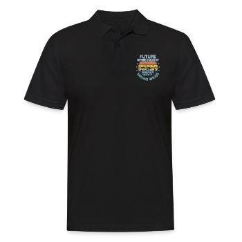Future Marine Biologist Making Waves Ocean Student - Männer Poloshirt - Schwarz - Vorne - Kai (181cm)