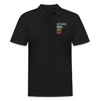 21 Years Old Awesome Since July 2001 21st Birthday - Men's Polo Shirt - black - Front - Kai (181cm)