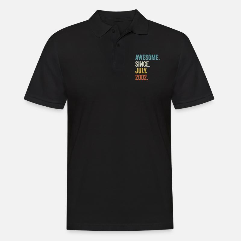 Awesome Since July 2002 20. Geburtstag - Männer Poloshirt - Schwarz