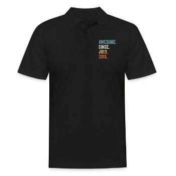 Awesome Since July 2016 6. Geburtstag - Männer Poloshirt - Schwarz - Vorne - Kai (181cm)