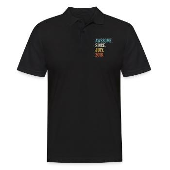 Awesome Since July 2018 4. Geburtstag - Männer Poloshirt - Schwarz - Vorne - Kai (181cm)