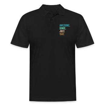80 Years Old Awesome Since July 1942 80th Birthday - Men's Polo Shirt - black - Front - Kai (181cm)