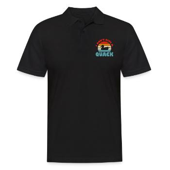 I don't give a Quack! - Männer Poloshirt - Schwarz - Vorne - Kai (181cm)
