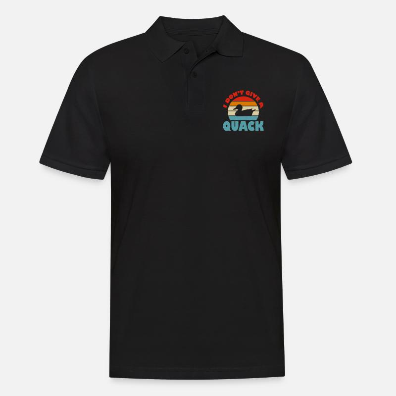 I don't give a Quack! - Männer Poloshirt - Schwarz
