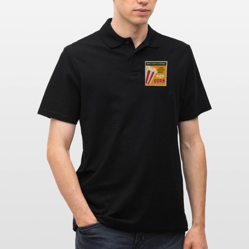Manger du pop-corn Ironic Saying Corn Pop Corn Polo Homme