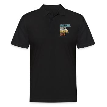 Awesome Since August 2015 7. Geburtstag - Männer Poloshirt - Schwarz - Vorne - Kai (181cm)
