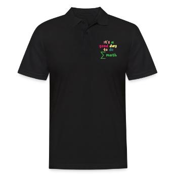 Math Teacher it's a good day to do math - Männer Poloshirt - Schwarz - Vorne - Kai (181cm)