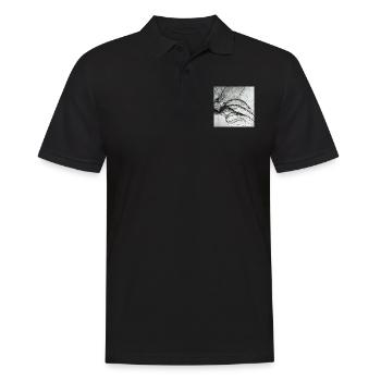 Ein Strich Kunst - Männer Poloshirt - Schwarz - Vorne - Kai (181cm)
