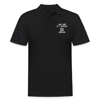 Mein Jahr in 3 Worten Bitte nicht nochmal - Männer Poloshirt - Schwarz - Vorne - Kai (181cm)