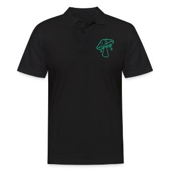 Pilz - Männer Poloshirt - Schwarz - Vorne - Kai (181cm)