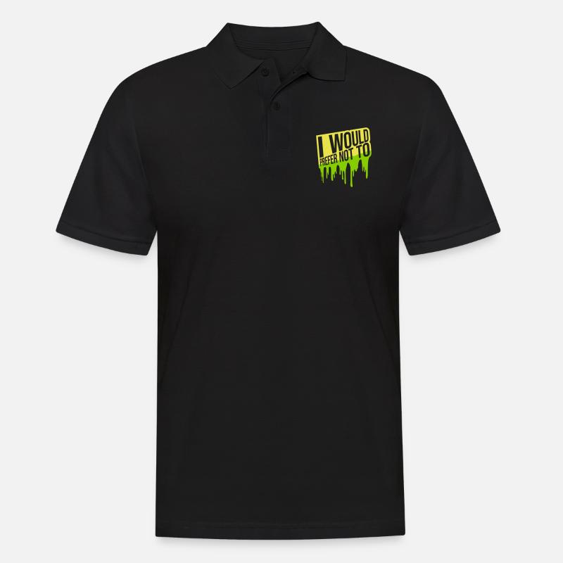 I prefer not to - Männer Poloshirt - Schwarz