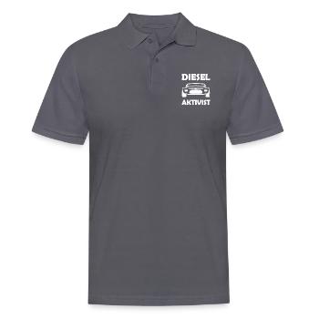 Der Diesel Aktivist - Männer Poloshirt - Anthrazit - Vorne - Nico (186cm)