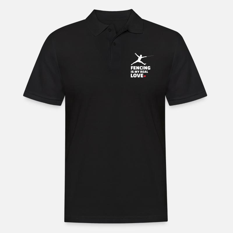 Fechten - Männer Poloshirt - Schwarz