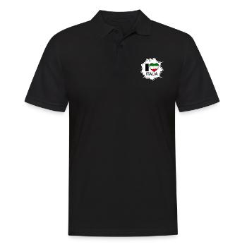 Italian Love - Men's Polo Shirt - black - Front - Kai (181cm)
