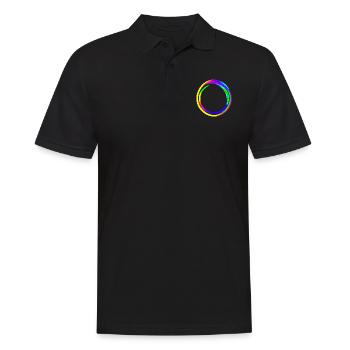 Rainbow dégradé coloré cool rétro tendance Art 4 - Polo Homme - noir - Devant - Kai (181cm)
