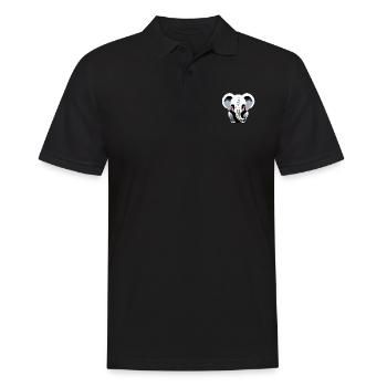 Kleiner Elefant Cartoon niedlich Abenteuer 10 - Männer Poloshirt - Schwarz - Vorne - Kai (181cm)