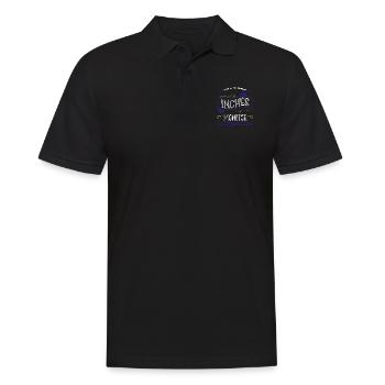 blagues cadeau idée cadeau éthique informatique freak humour - Polo Homme - noir - Devant - Kai (181cm)
