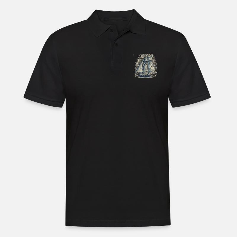 boot - Männer Poloshirt - Schwarz