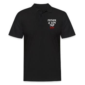 father and son trip 2023 father and son trip - Men's Polo Shirt - black - Front - Kai (181cm)