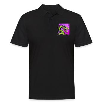 Dragon chinois anime manga Japon - Polo Homme - noir - Devant - Kai (181cm)