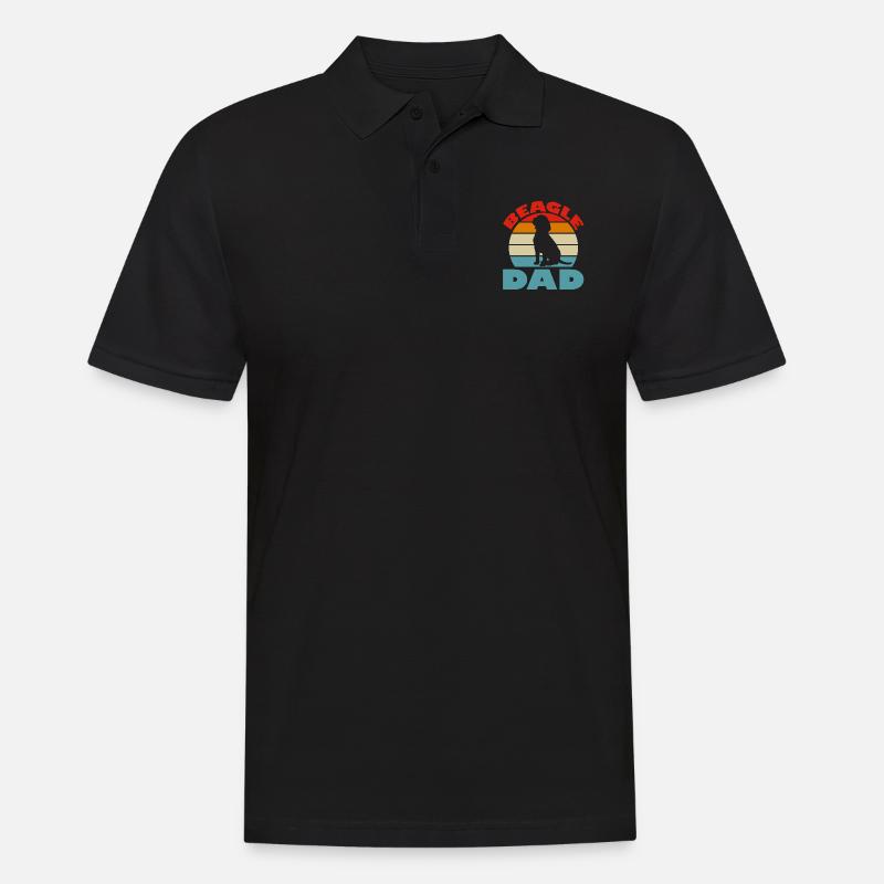 Beagle Dad - Männer Poloshirt - Schwarz