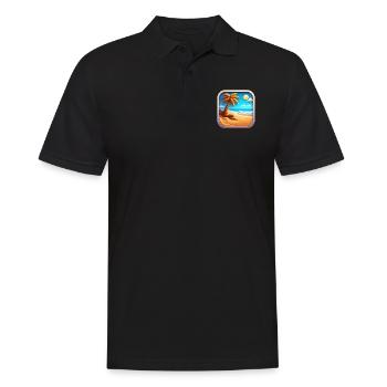 Summer Icon - Männer Poloshirt - Schwarz - Vorne - Kai (181cm)