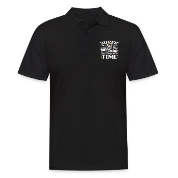 Super dog sauve le monde une fois par jour - Polo Homme - noir - Devant - Kai (181cm)