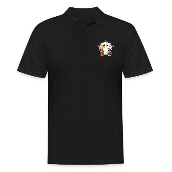 HUNDE - MOND - FLEDERMÄUSE - HALLOWEEN - TIERE - Männer Poloshirt - Schwarz - Vorne - Kai (181cm)