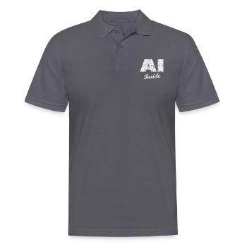 Lustig clever und smart - Männer Poloshirt - Anthrazit - Vorne - Nico (186cm)