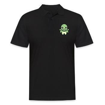 Niedlicher Cthulhu - Männer Poloshirt - Schwarz - Vorne - Kai (181cm)