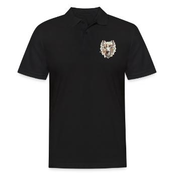 Fleurs de cerf - Polo Homme - noir - Devant - Kai (181cm)