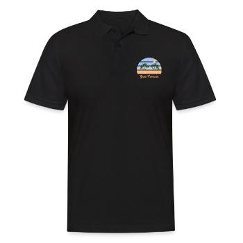 Urlaub in Gran Canaraia - Männer Poloshirt - Schwarz - Vorne - Kai (181cm)