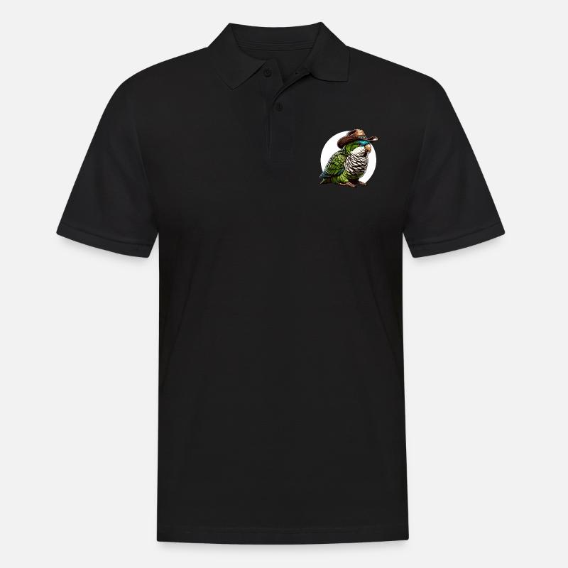 Quäker Papagei Mönch Sittich - Männer Poloshirt - Schwarz