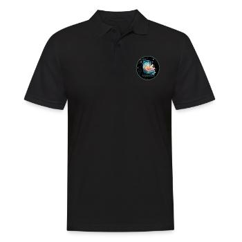 Jelly Adventure - imprimé méduse tendance - Polo Homme - noir - Devant - Kai (181cm)