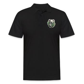Koala with eucalyptus - Men's Polo Shirt - black - Front - Kai (181cm)