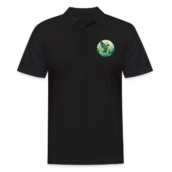 Freier Vogel - Männer Poloshirt - Schwarz - Vorne - Kai (181cm)