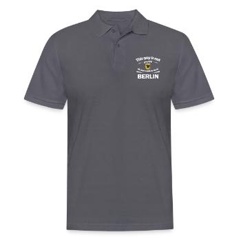 Ville natale de Berlin en Allemagne - Polo Homme - charbon - Devant - Nico (186cm)