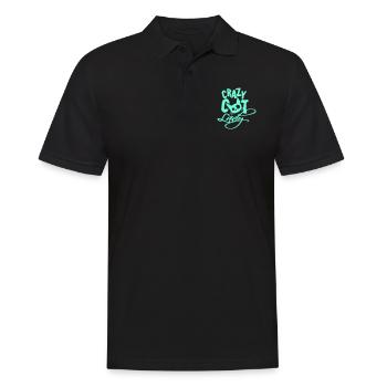 Chat fou Dame Texte Folle Femme Chats Amour - Polo Homme - noir - Devant - Kai (181cm)